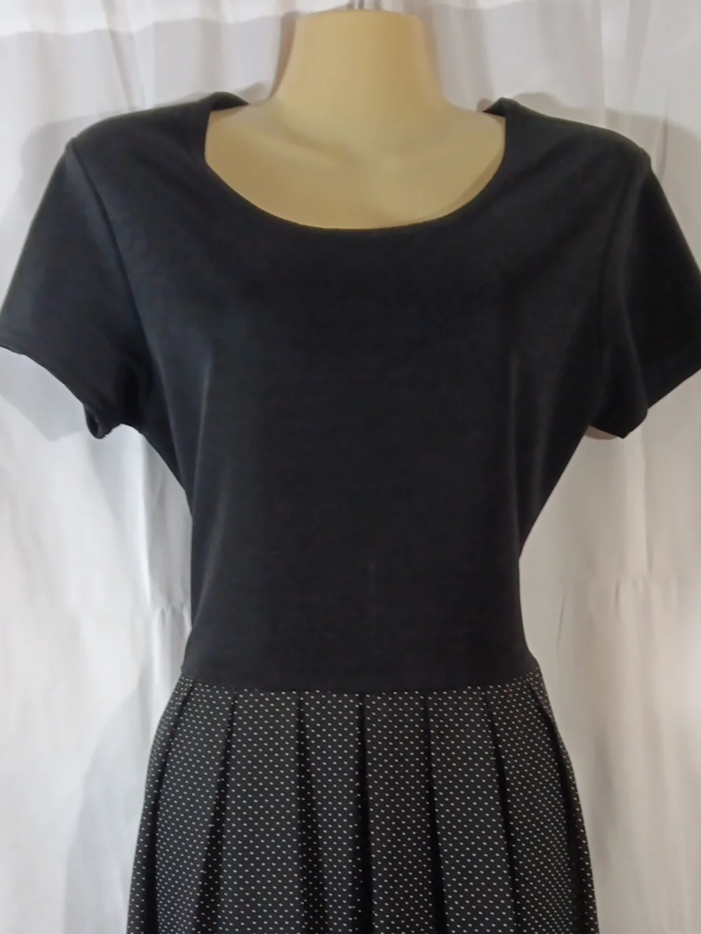CDC Vintage Womens 8 Jumpsuit Black Polka Dot Wide Leg High Rise Waist Tie - Picture 7 of 14
